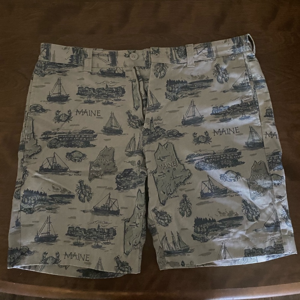 J Crew Gramercy Printed Maine Shorts 33